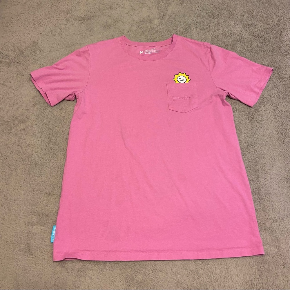Men’s L Pink Radiate Positivity Dutch Bros Shirt